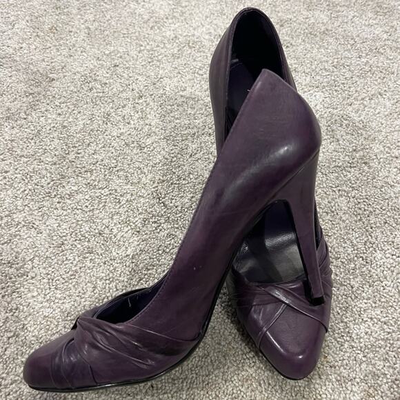 ALDO Purple Leather 4" Pump Heels Size 39 - Picture 14 of 14